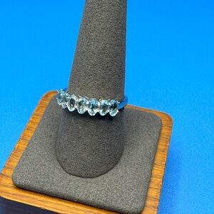 Sterling Silver 925 Light Blue Stone Ring